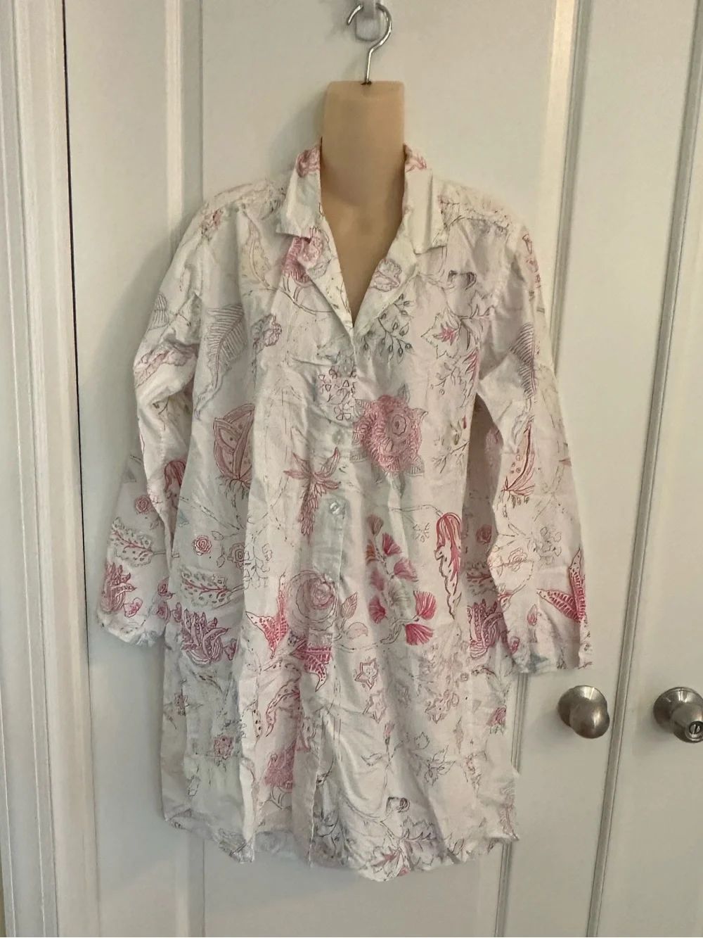 Pine Cone Hill Floral Botanical‎ Cotton Nightshirt Sleep Shirt